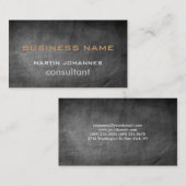 Chalkboard Pattern Gray Trendy Business Card Visitenkarte (Vorne/Hinten)