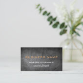 Chalkboard Pattern Gray Trendy Business Card Visitenkarte (Stehend Vorderseite)