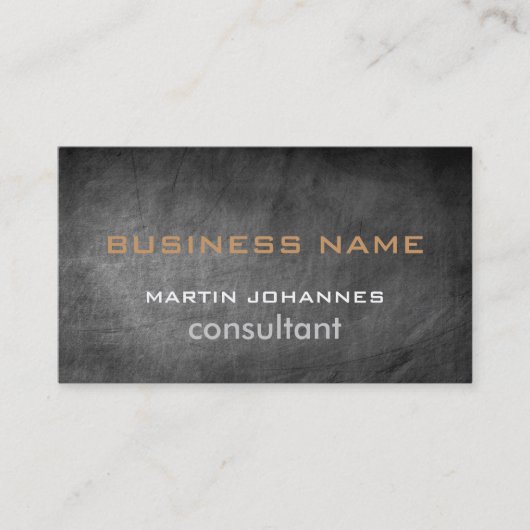 Chalkboard Pattern Gray Trendy Business Card Visitenkarte (Vorderseite)
