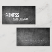 Chalkboard Pattern Personal Trainer Business Card Visitenkarte (Vorne/Hinten)