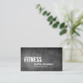 Chalkboard Pattern Personal Trainer Business Card Visitenkarte (Stehend Vorderseite)