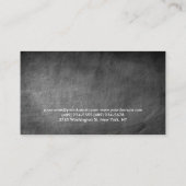 Chalkboard Pattern Personal Trainer Business Card Visitenkarte (Rückseite)