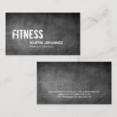 Chalkboard Pattern Personal Trainer Business Card Visitenkarte (Vorne/Hinten)