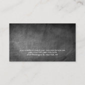 Chalkboard Pattern Personal Trainer Business Card Visitenkarte (Rückseite)