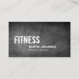 Chalkboard Pattern Personal Trainer Business Card Visitenkarte
