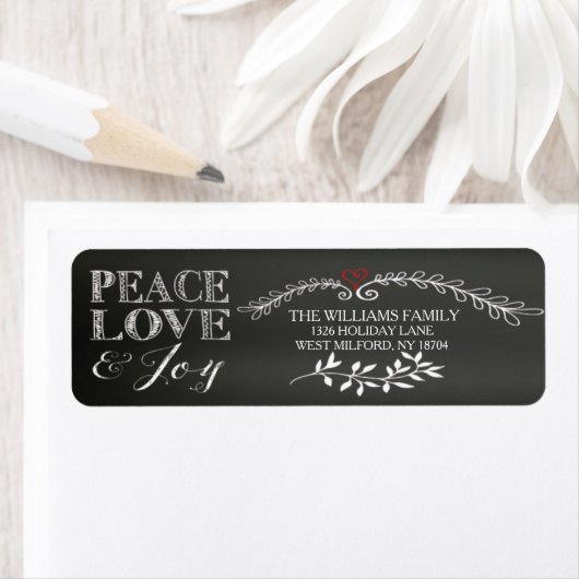 Chalkboard Peace Liebe Joliday (Insitu)