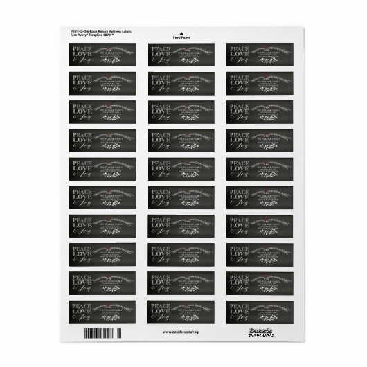 Chalkboard Peace Liebe Joliday (Vorne)