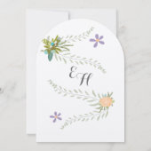 Chalkboard Peach Lilac Aqua Einladung (Rückseite)