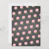 Chalkboard Peonies Floral Spanisch Erste Kommune Einladung (Rückseite)