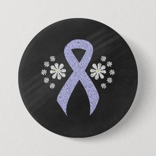 Chalkboard Periwinkle Ribbon Button (Vorderseite)