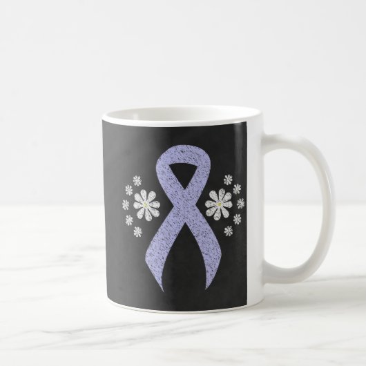 Chalkboard Periwinkle Ribbon Kaffeetasse (Rechts)