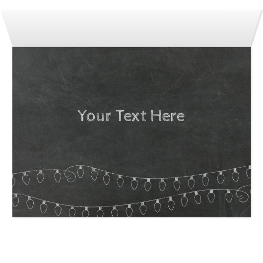 Chalkboard Personalized Deck the Halls (Innenansicht Horizontal (Unten))