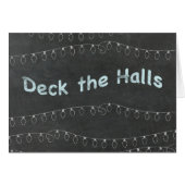 Chalkboard Personalized Deck the Halls (Vorderseite (Horizontal))