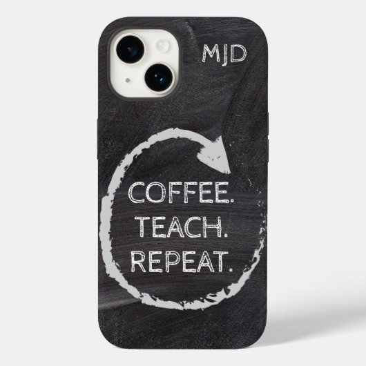 Chalkboard Phrase Monogram Case-Mate iPhone Hülle (Rückseite)