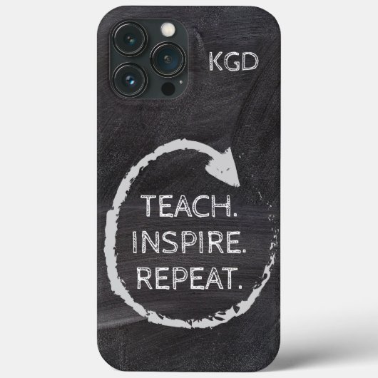 Chalkboard Phrase Monogram Case-Mate iPhone Hülle (Rückseite)