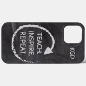 Chalkboard Phrase Monogram Case-Mate iPhone Hülle (Rückseite (Horizontal))