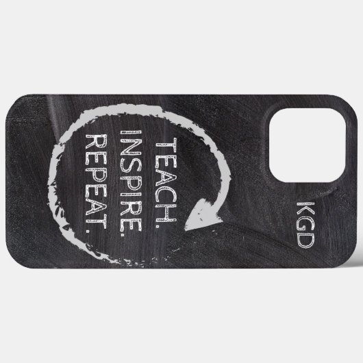 Chalkboard Phrase Monogram Case-Mate iPhone Hülle (Rückseite (Horizontal))