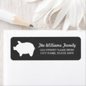 Chalkboard Piggie Address Labels (Insitu)