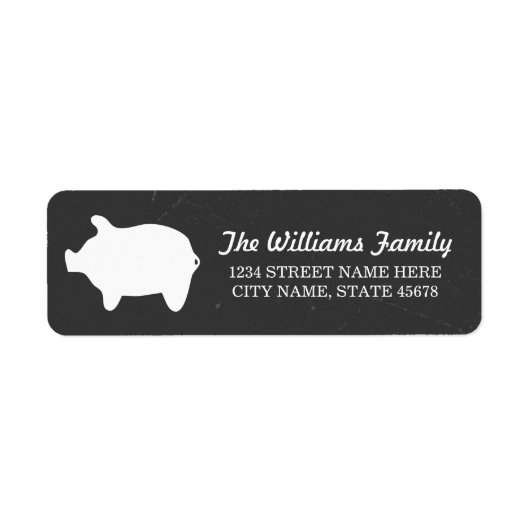 Chalkboard Piggie Address Labels (Vorne)