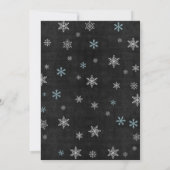 Chalkboard Pinecones Weihnachts-Party Einladung (Rückseite)