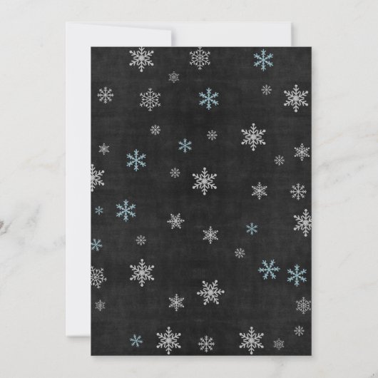 Chalkboard Pinecones Weihnachts-Party Einladung (Rückseite)