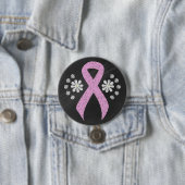 Chalkboard Pink Awareness Ribbon Button (Beispiel)
