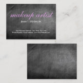 Chalkboard Pink Stilvolle Schlichte Makeup Artist Visitenkarte (Vorne/Hinten)