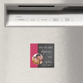 Chalkboard Pink Wedding Magnet (In Situ (Geschirrspüler))