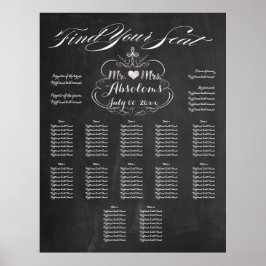 Chalkboard PixDezines - Sitzplan finden Poster