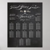 Chalkboard PixDezines - Sitzplan finden Poster (Vorne)
