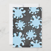 Chalkboard Pool Party with water splashes Einladung (Rückseite)