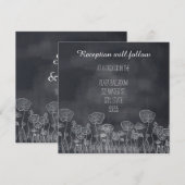 Chalkboard Poppy Empfang Einladung (Vorne/Hinten)