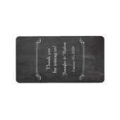 Chalkboard Posh Wedding Lip Balm Label Adressaufkleber (Vorne)
