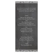 Chalkboard Posh Wedding Menü