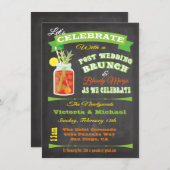 Chalkboard Post Wedding Brunch und Bloody Marys Einladung (Vorne/Hinten)