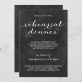 Chalkboard Probe Dinner Einladung (Vorne/Hinten)