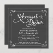 Chalkboard Probe Dinner Einladungen (Vorne/Hinten)