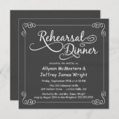 Chalkboard Probe Dinner Einladungen (Vorne/Hinten)