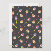 Chalkboard Probe Dinner Mexican Fiesta Einladung (Rückseite)