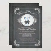 Chalkboard Probe Dinner Party Einladung (Vorne/Hinten)