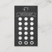 CHALKBOARD-Programm für die Kaffeetreue Treuekarte (Rückseite)