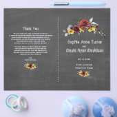 Chalkboard-Programm für Herbst-Burgundy-Blumenblum Flyer (Einzeln)