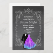 Chalkboard Prom Einladung (Vorne/Hinten)