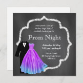 Chalkboard Prom Einladung (Vorne/Hinten)