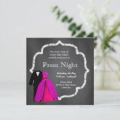 Chalkboard Prom Einladung (Stehend Vorderseite)