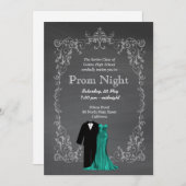 Chalkboard Prom Einladung (Vorne/Hinten)