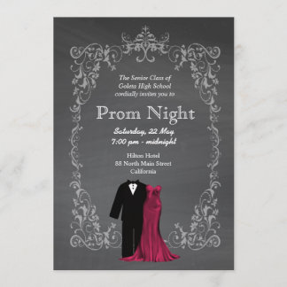 Chalkboard Prom Einladung