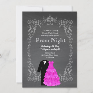 Chalkboard Prom Einladung