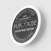 Chalkboard Pub Sign Untersetzer für individuelle I Runde Wanduhr (Winkel)