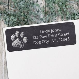 Chalkboard - Puppy Pawty - Hund Birthday Paw Print